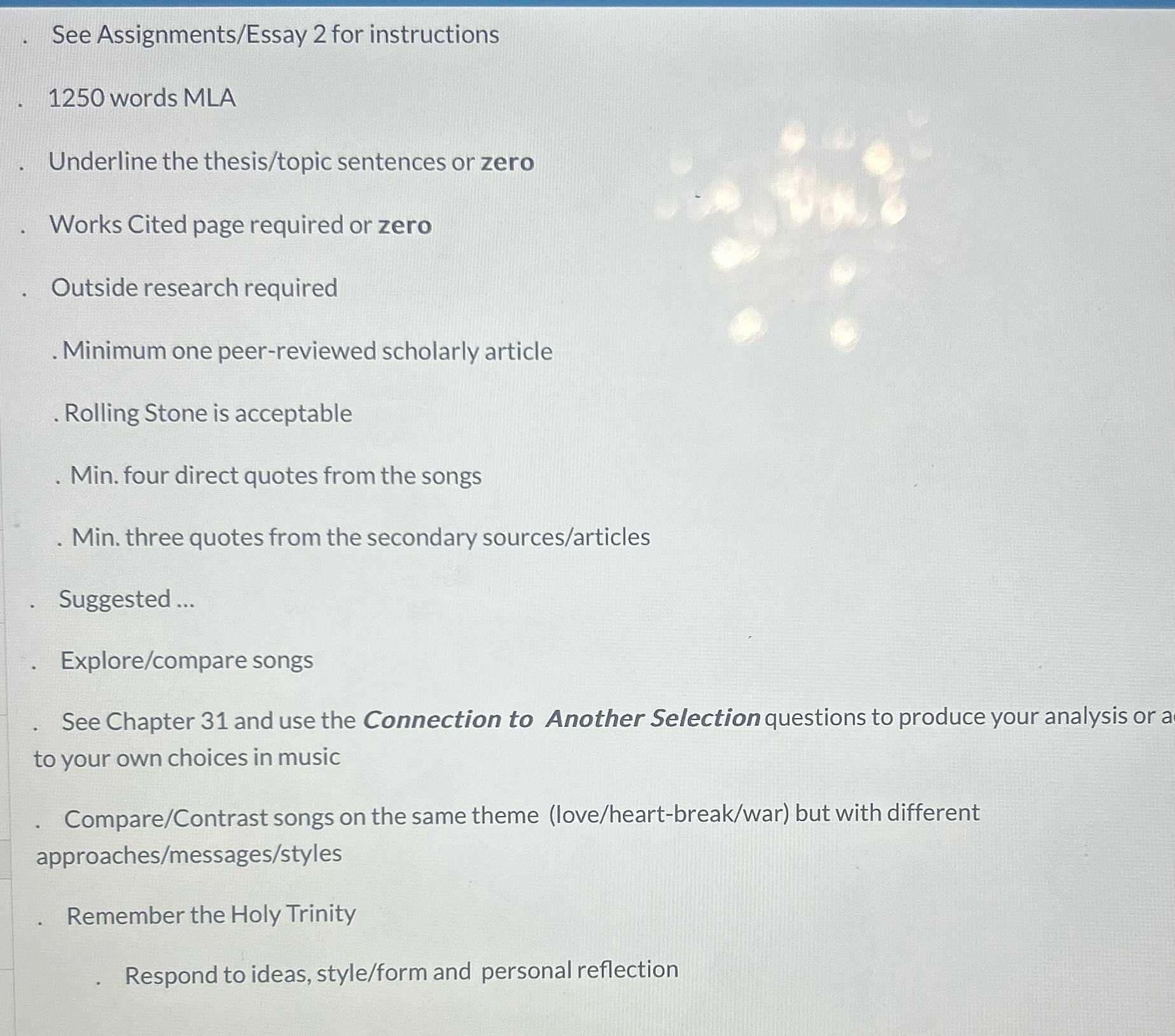 Could you write an essay for me? Here is the