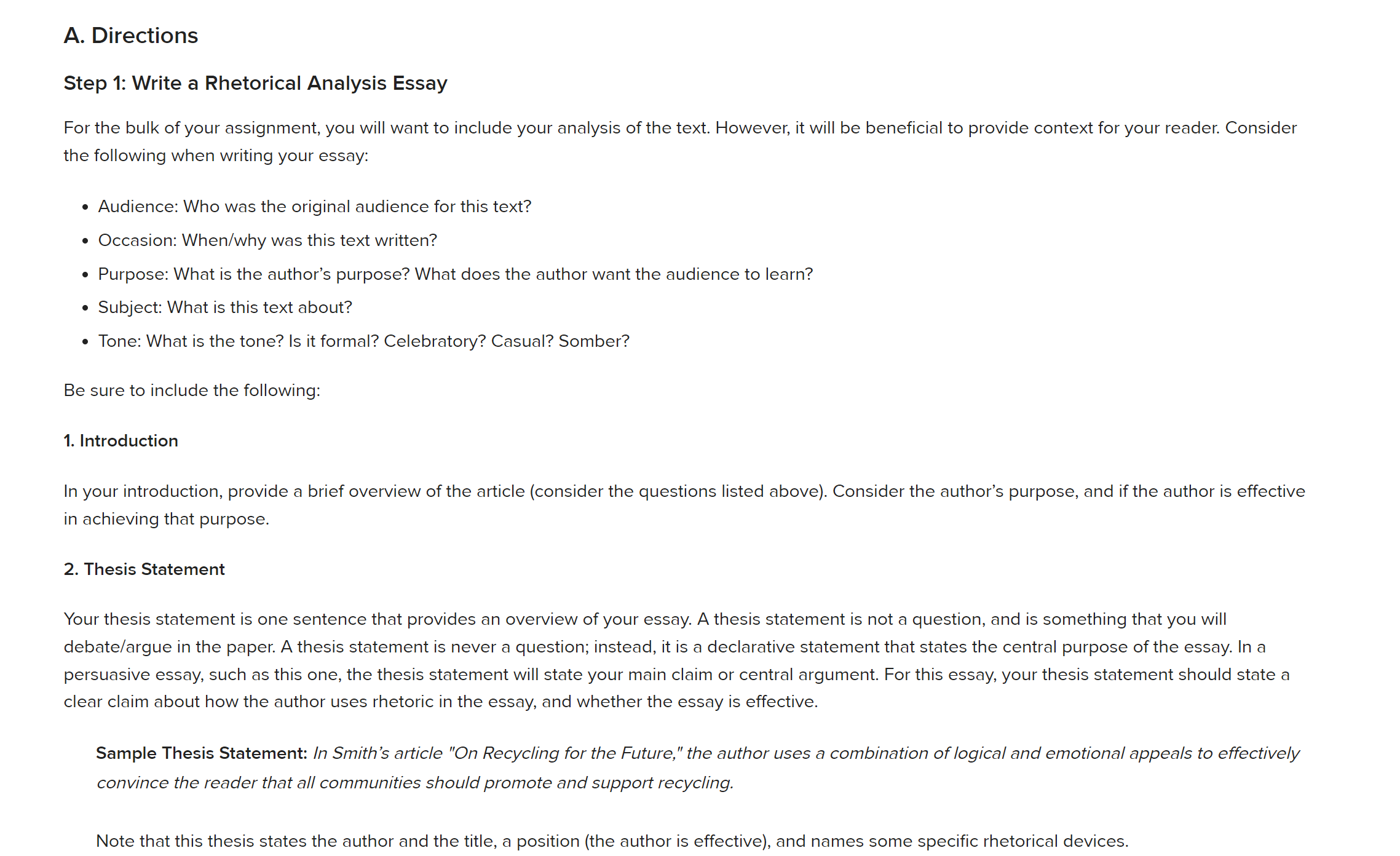 Touchstone 1.1: Write a Rhetorical Analysis