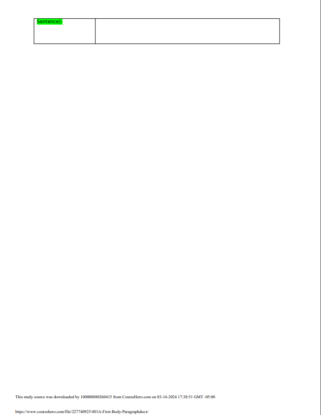 4.01A Write 1 Body Paragraph - 40 pts Guess what?