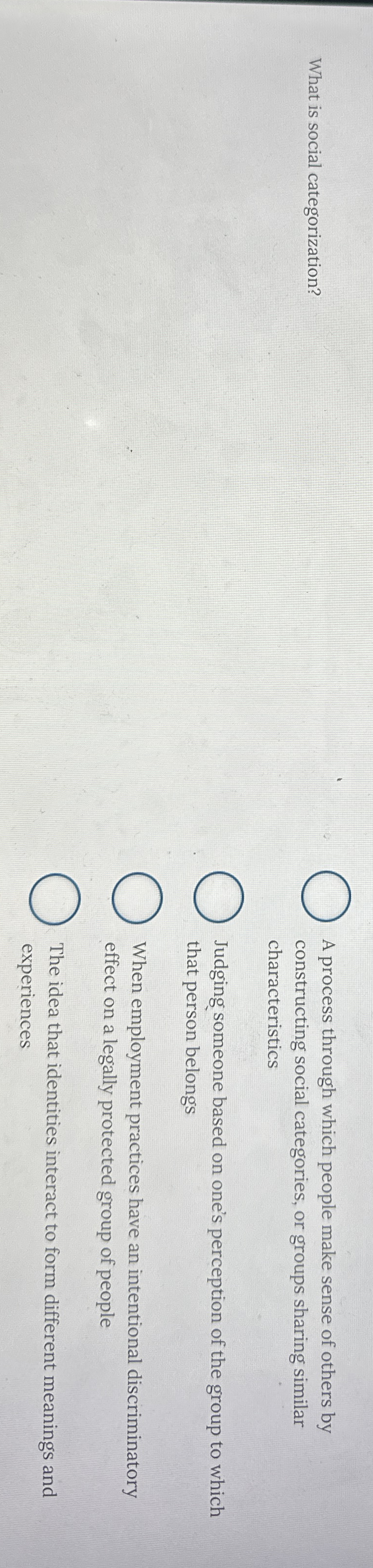 What is social categorization? A process through