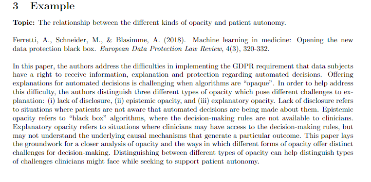 annotated bibliography At beginning of the