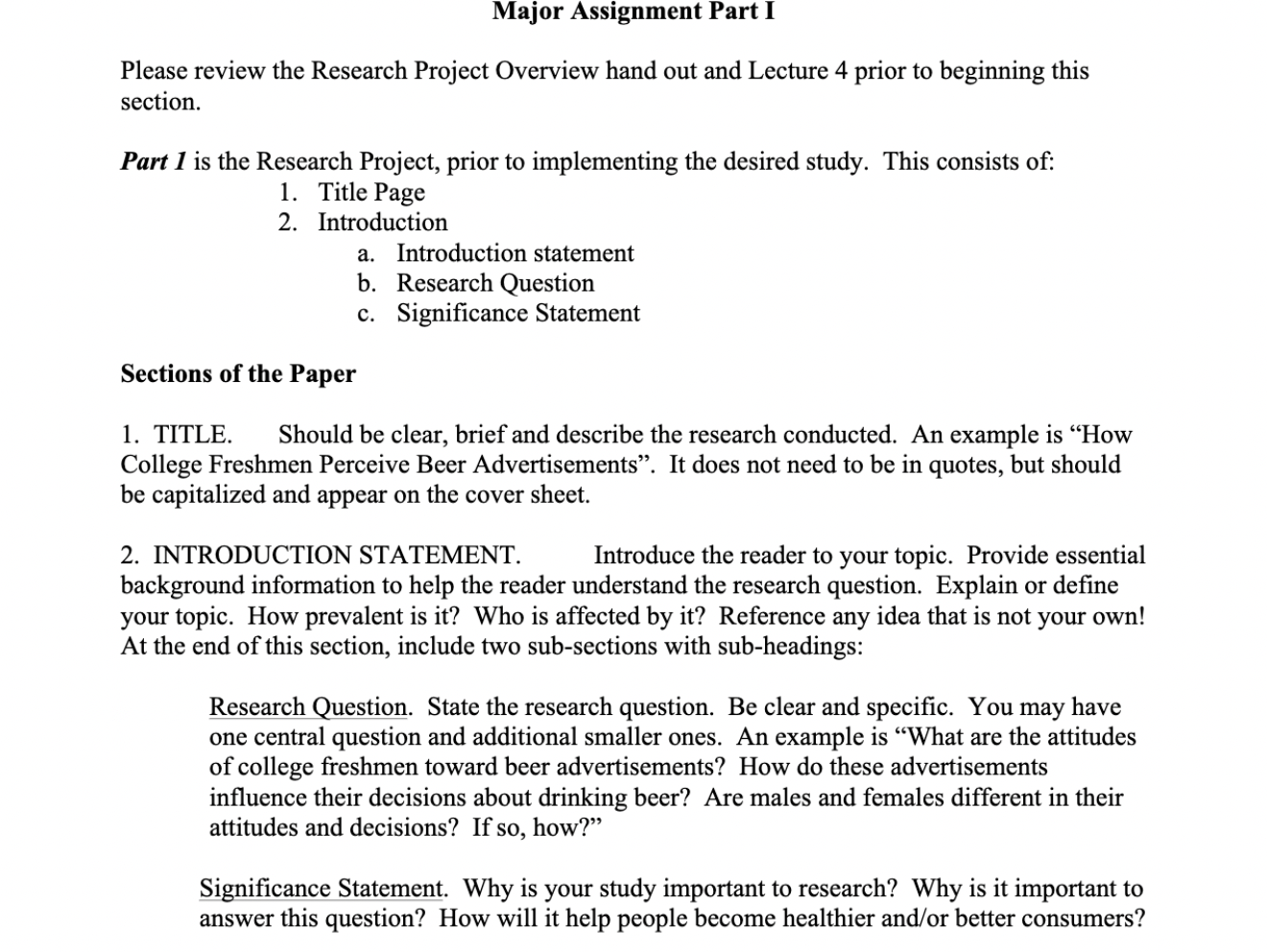 Major Assignment Part [ Please review the