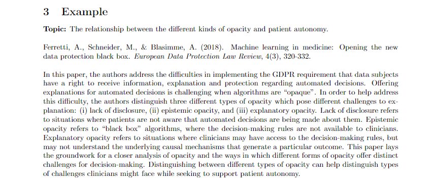 annotated bibliography At beginning of the