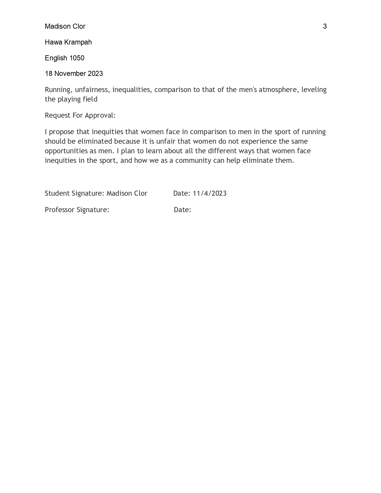 Project Proposal (Proposal for Position Paper)