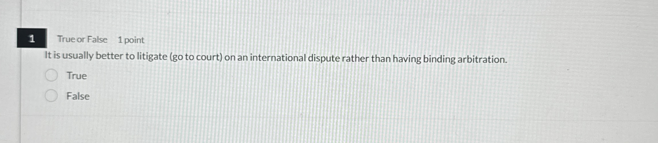 1 True or False 1 point It is usually better to