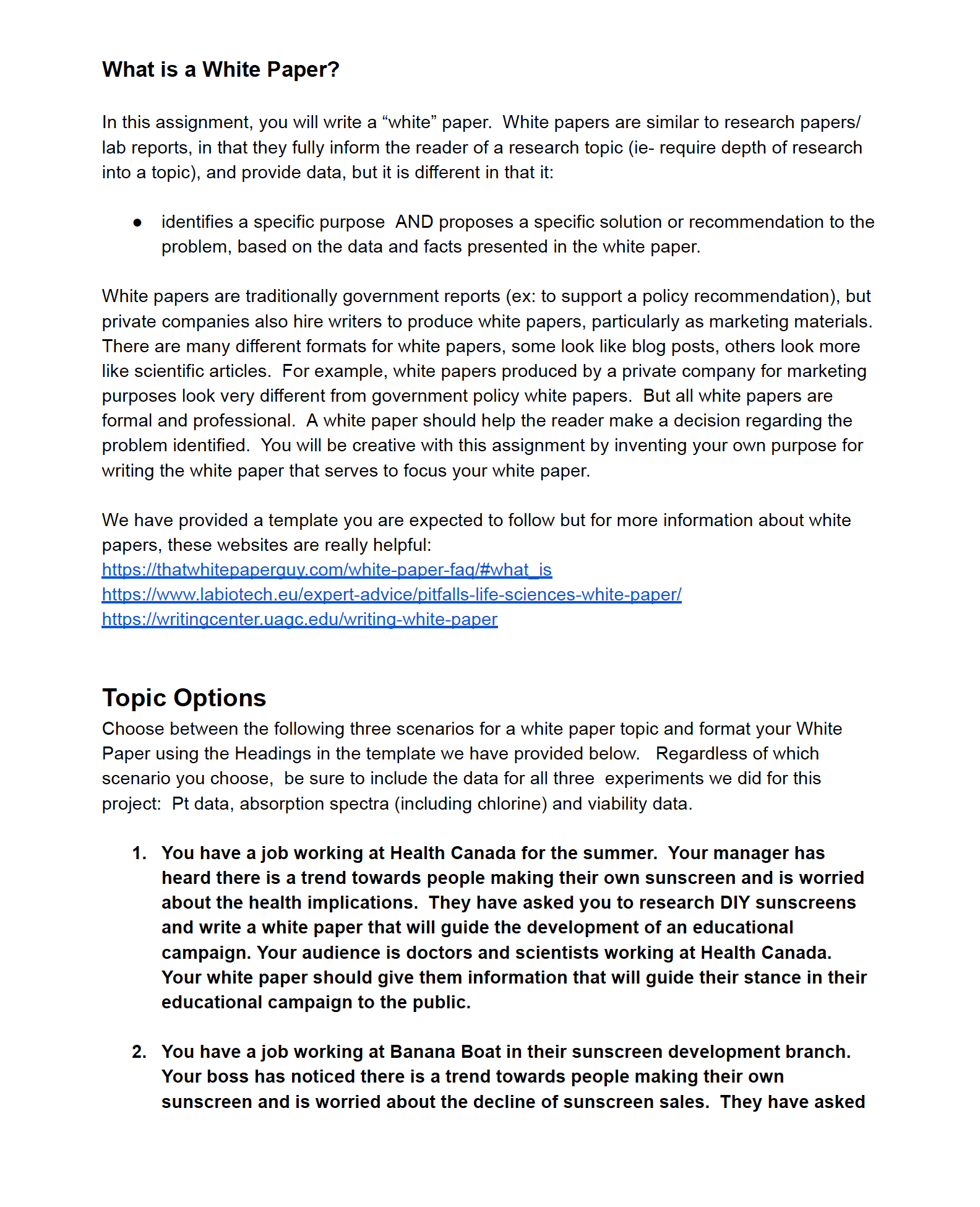 What is a White Paper? In this assignment, you