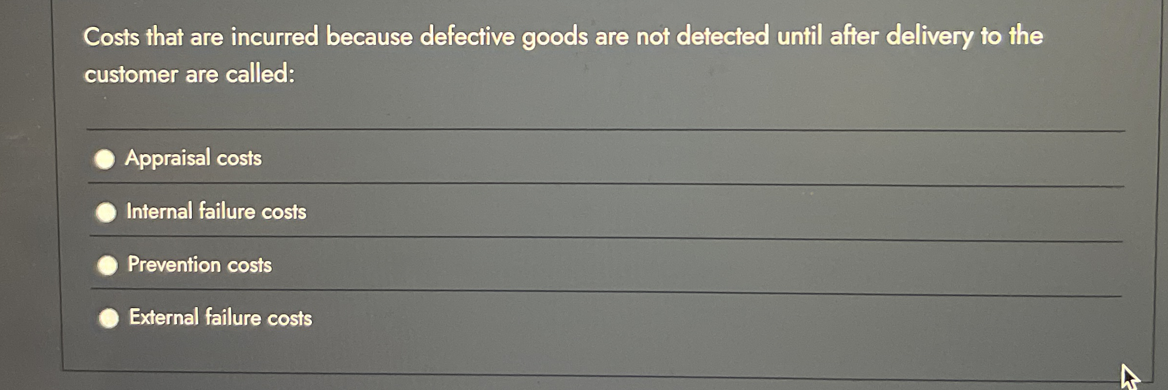 Which of the following is a drawback of lean