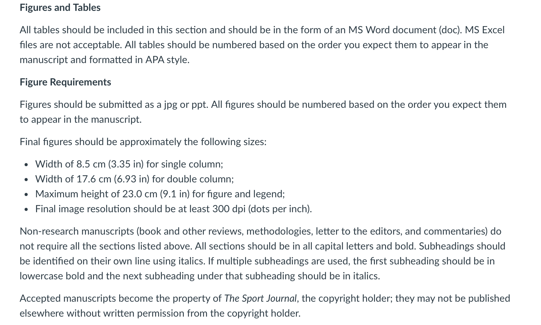 Journal Selection/Research Manuscript Outline