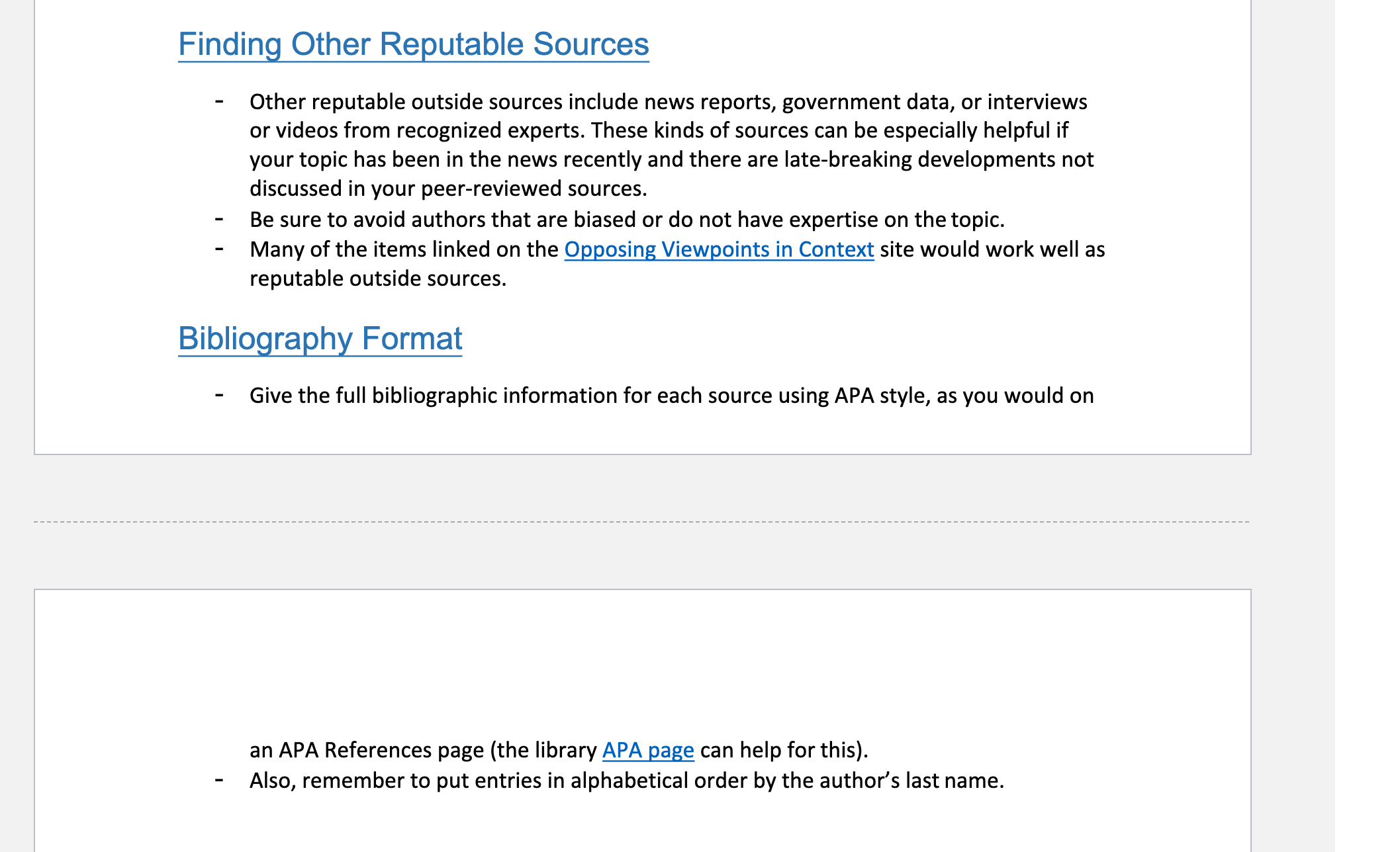 Annotated Bibliography Instructions Overview -