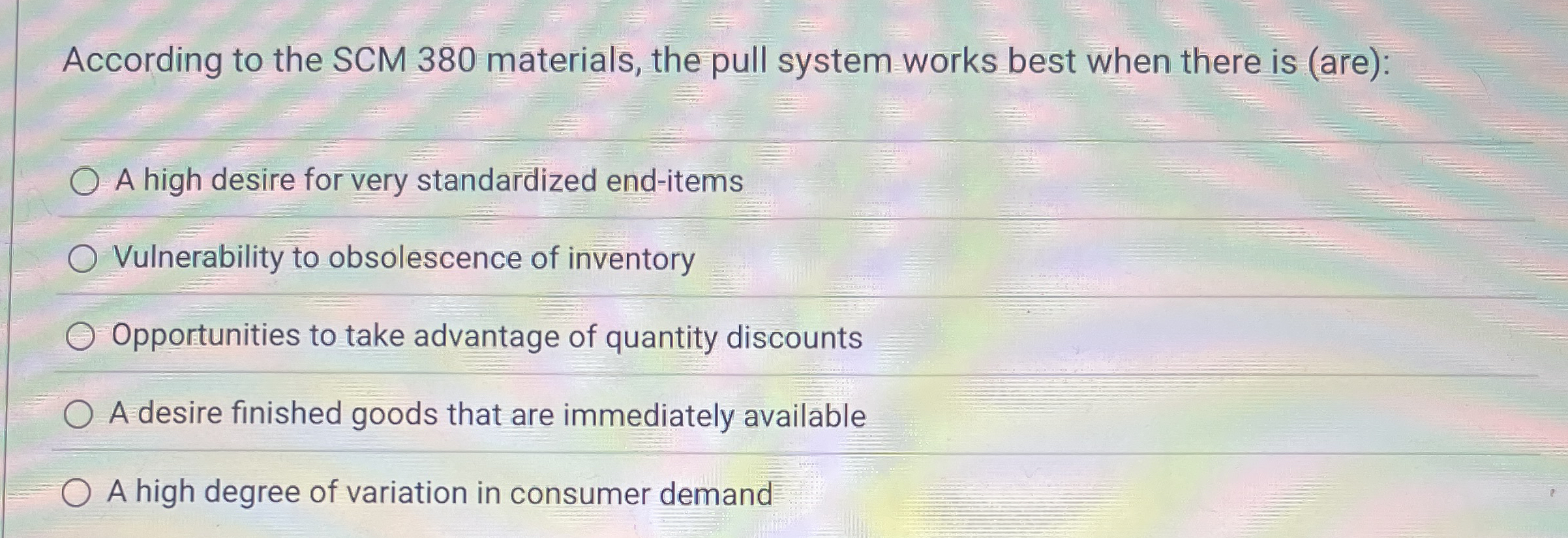 According to the SCM 3 8 0 materials, the pull