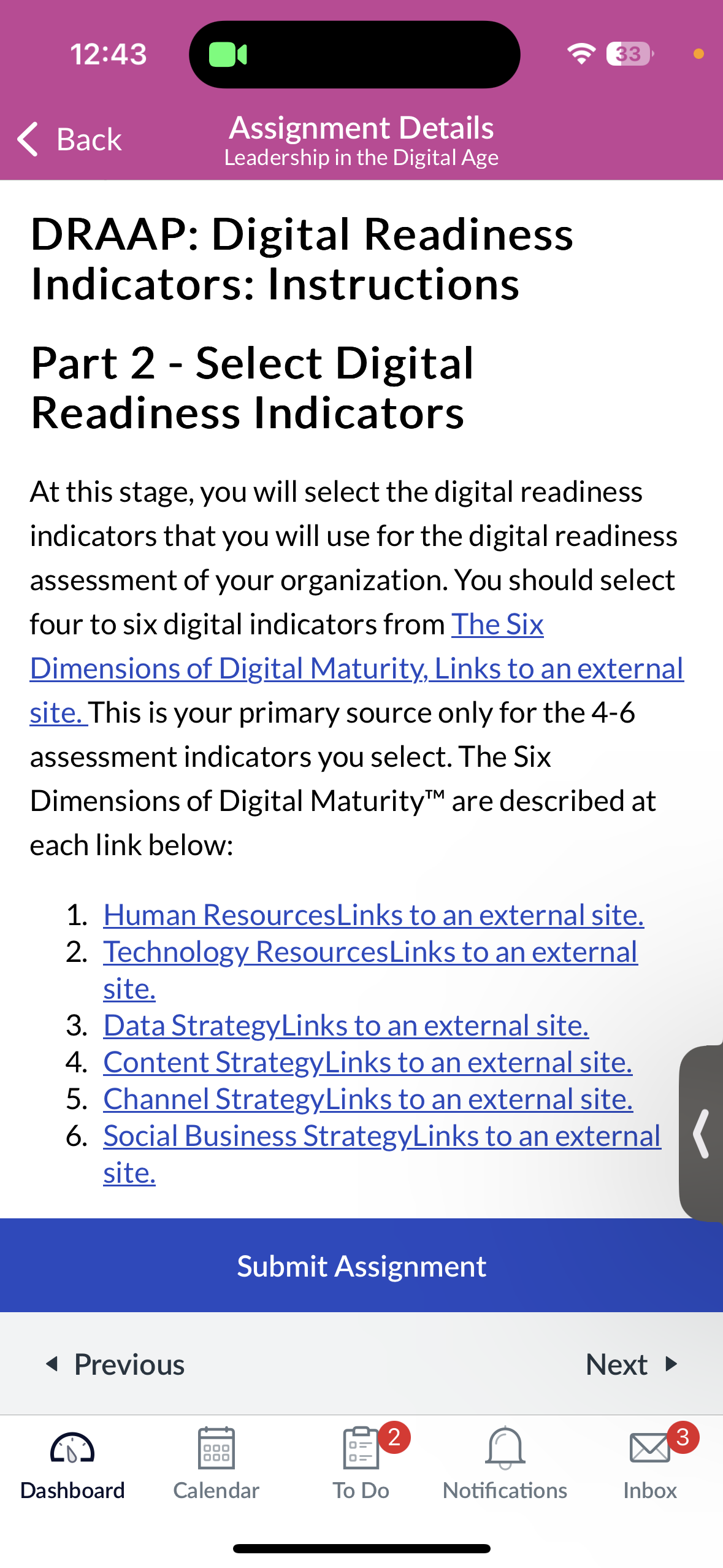 DRAAP: Digital Readiness Indicators: Instructions