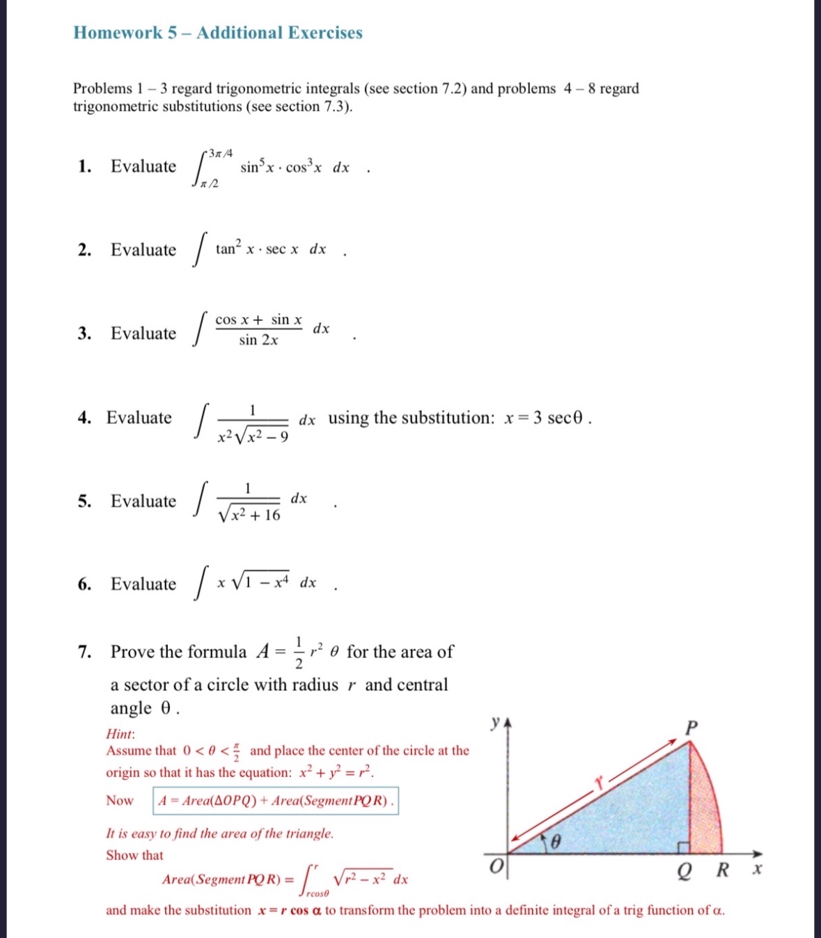 Homework 5 - Additional Exercises Problems 1 - 3
