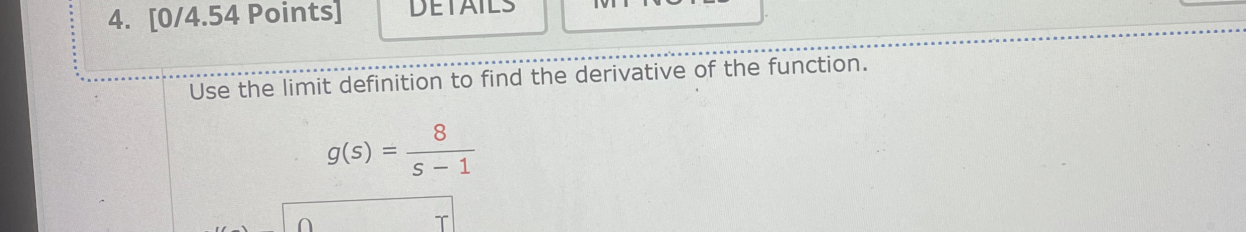Use the limit definition to find the derivative