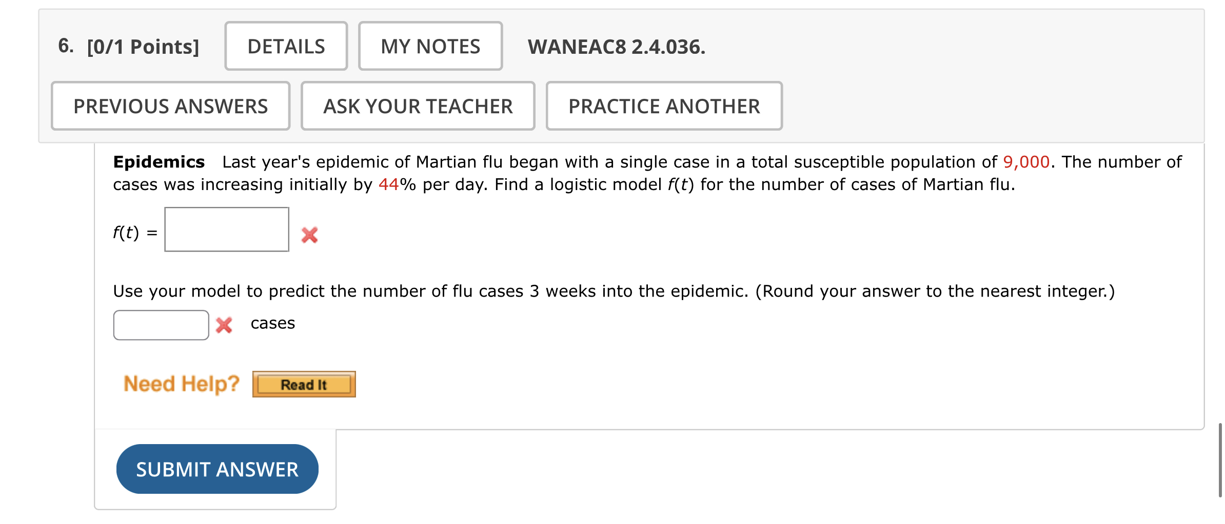 Epidemics Last year's epidemic of Martian flu