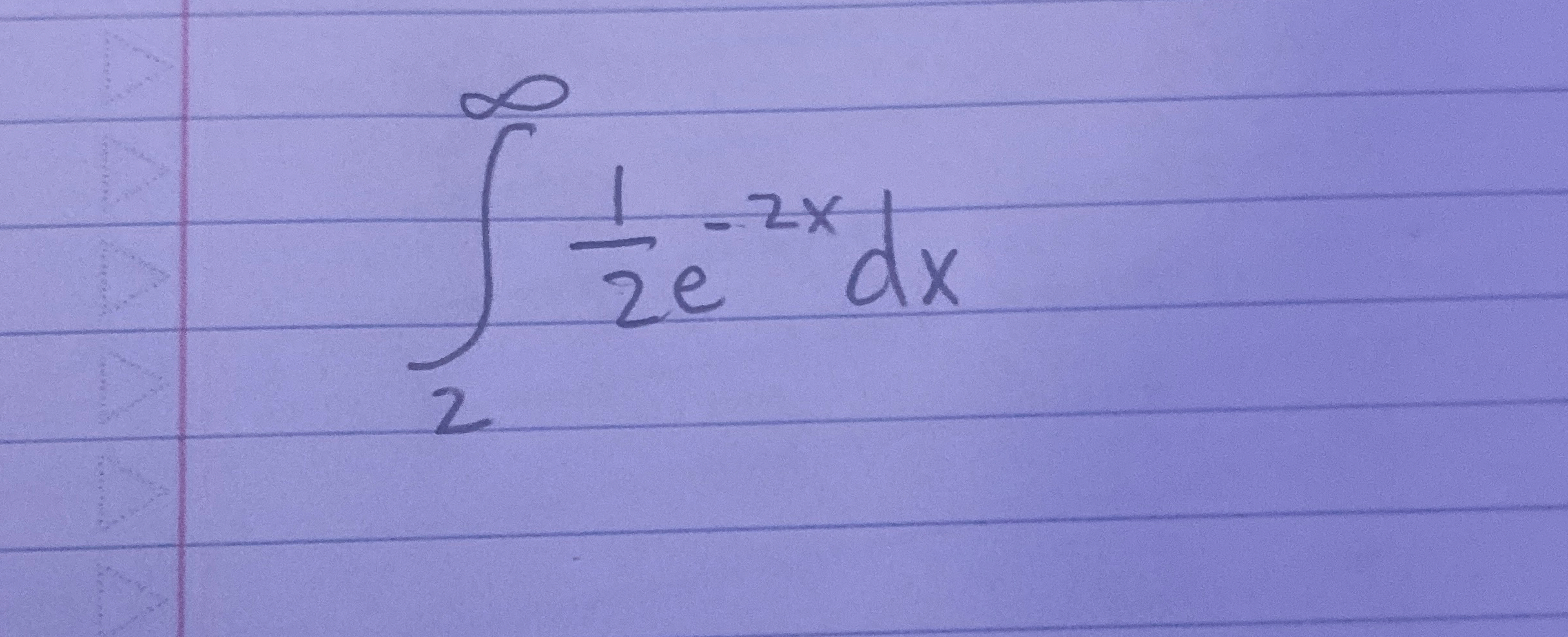 2 1 2 e - 2 x d x Determine if it converges or