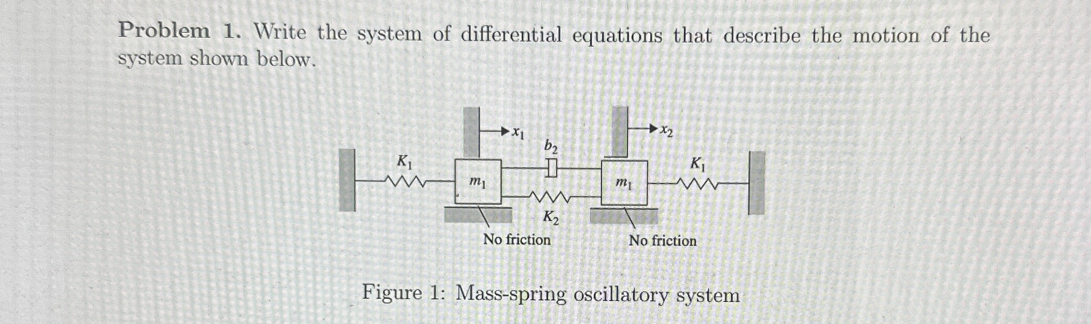 Problem 1 . Write the system of differential