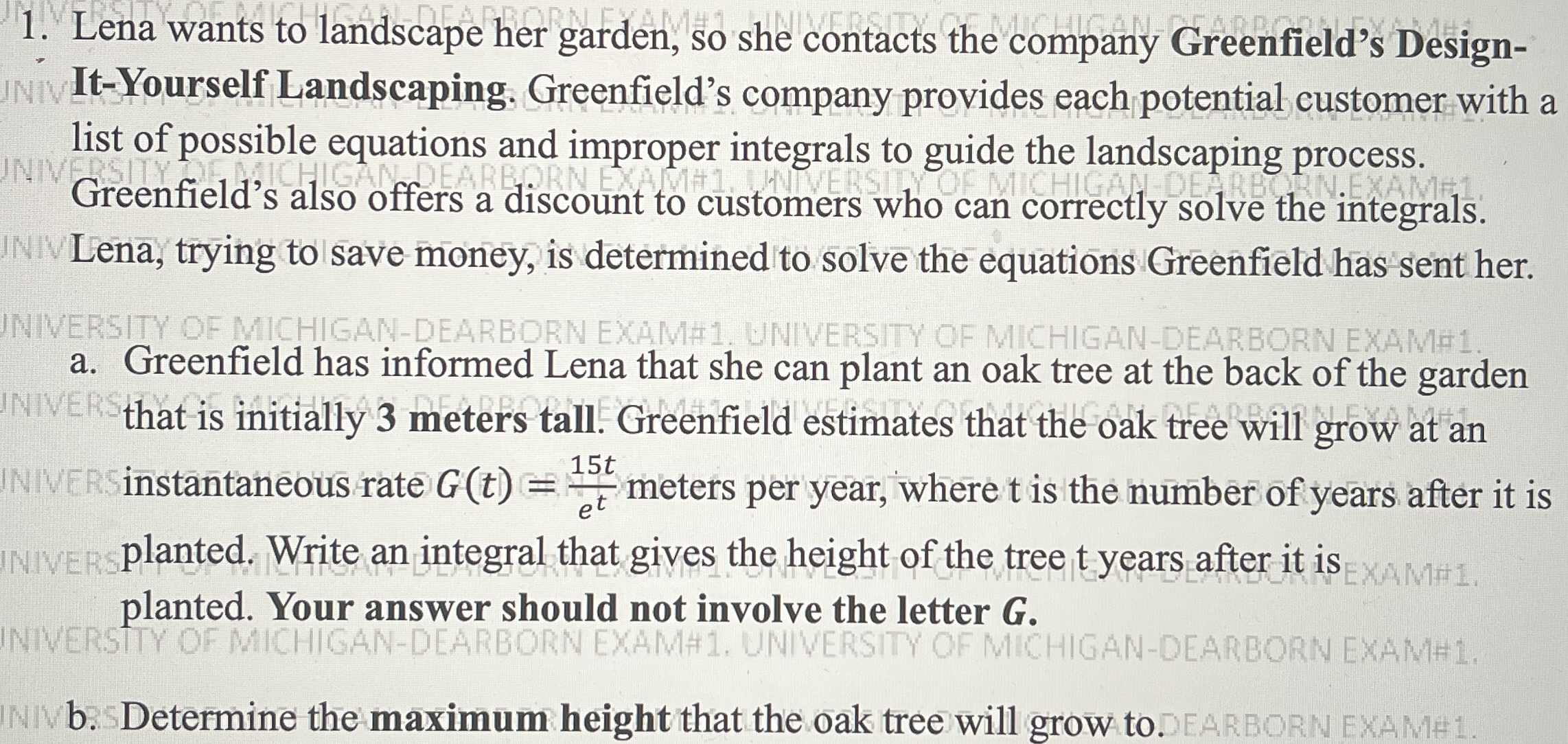 Lena wants to landscape her garden, so she