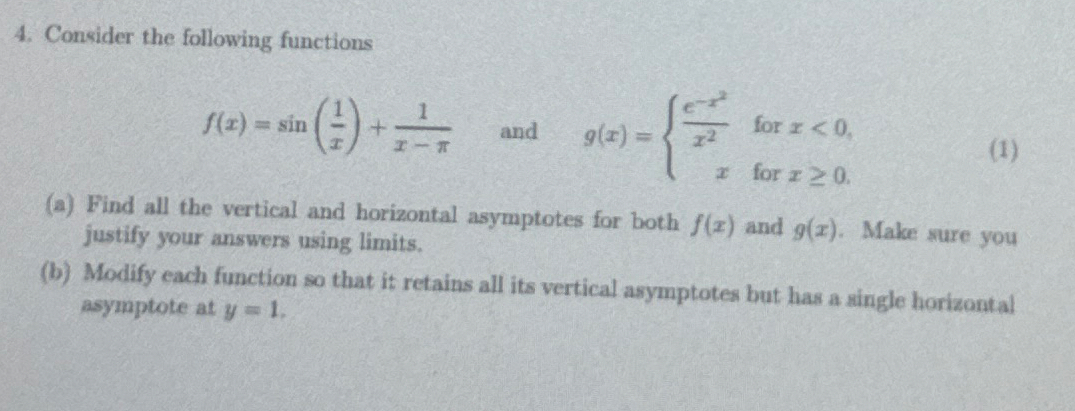 Consider the following functions f ( x ) = s i n