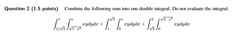 Combine the following sum into one double