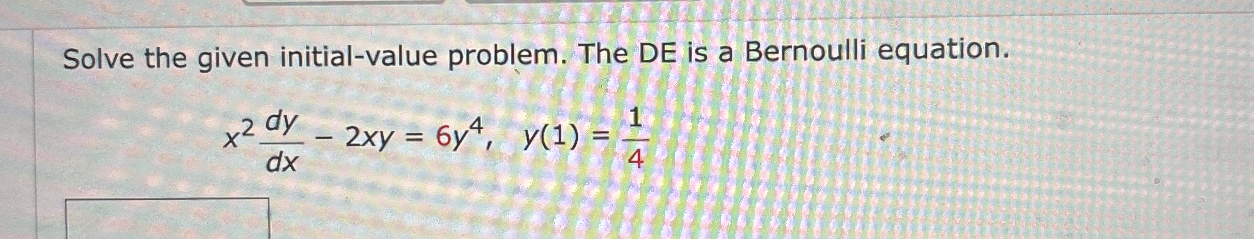Solve the given initial - value problem. The DE