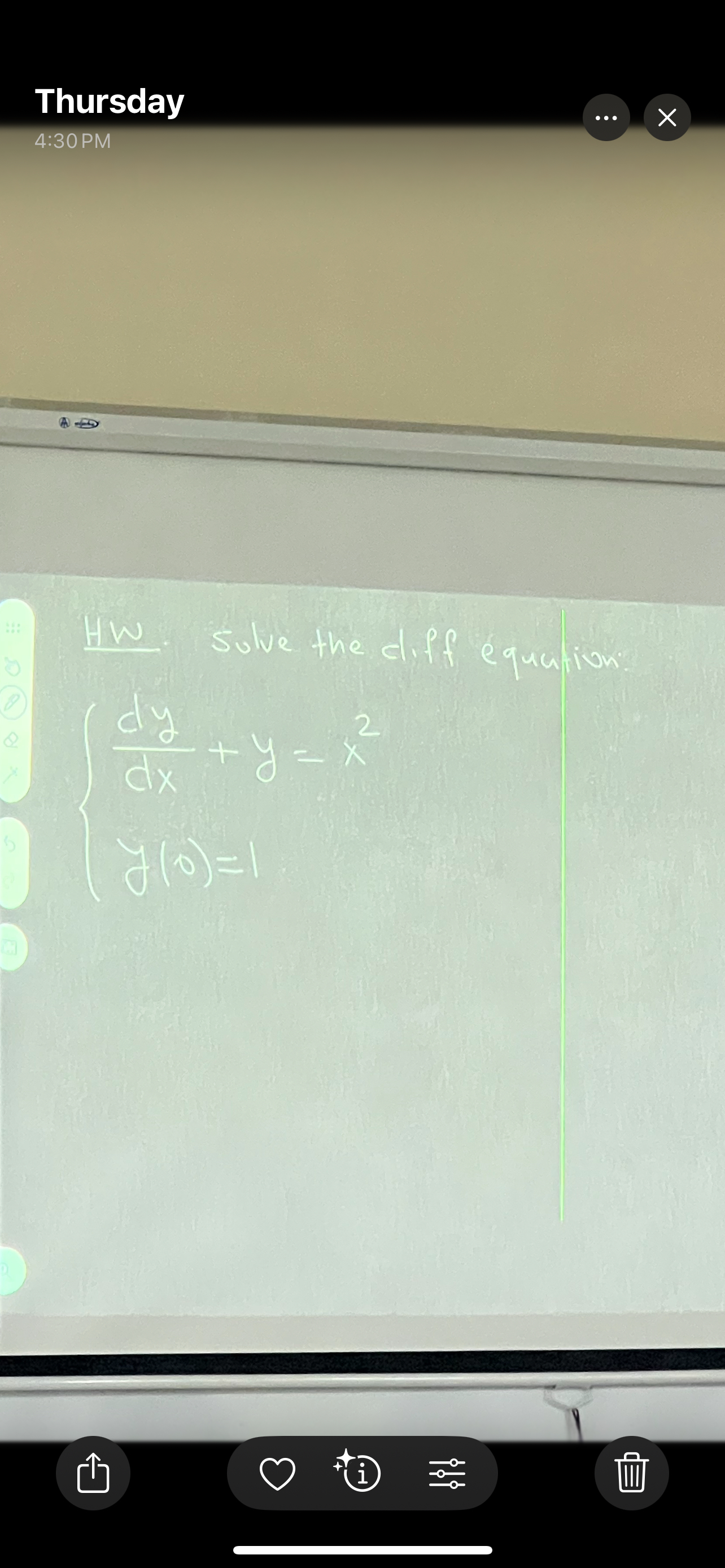 HW Solve the Liner differential equation: d y d x