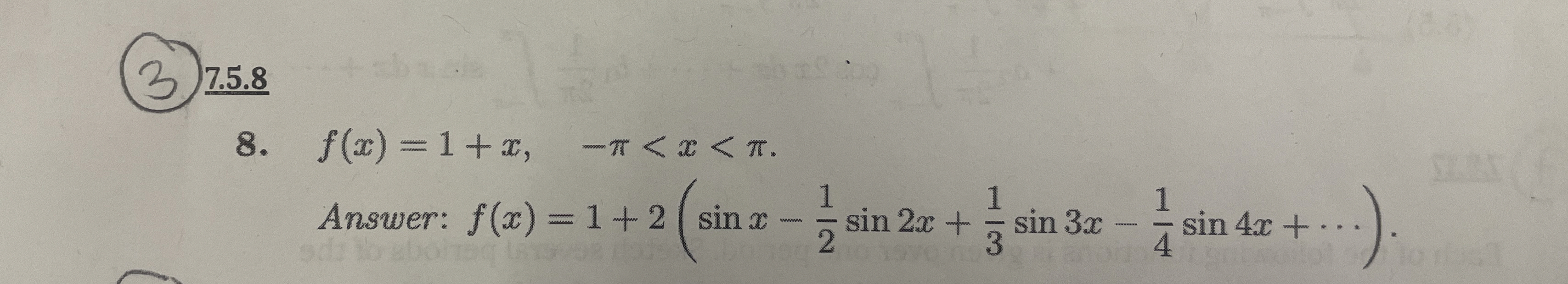 f ( x ) = 1 + 2 ( s i n x - 1 2 s i n 2 x + 1 3 s