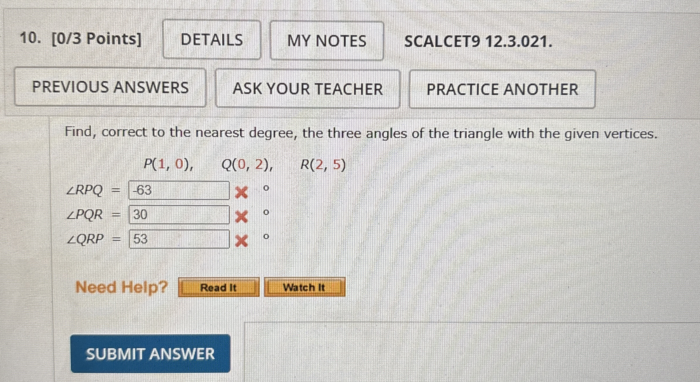 [ 0 / 3 Points ] SCALCET 9 1 2 . 3 . 0 2 1 .