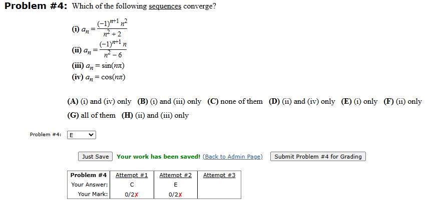 Your work has been saved! ( Back to Admin Page ) .