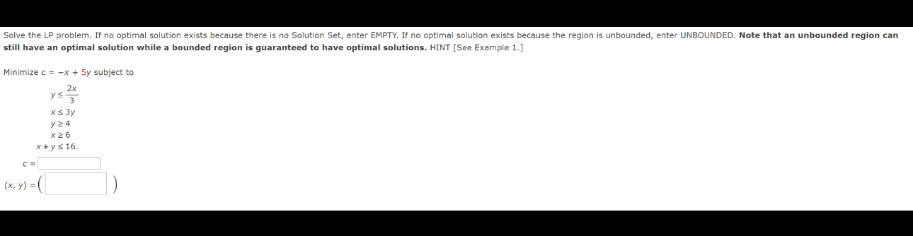 still have an optimal solution while a bounded