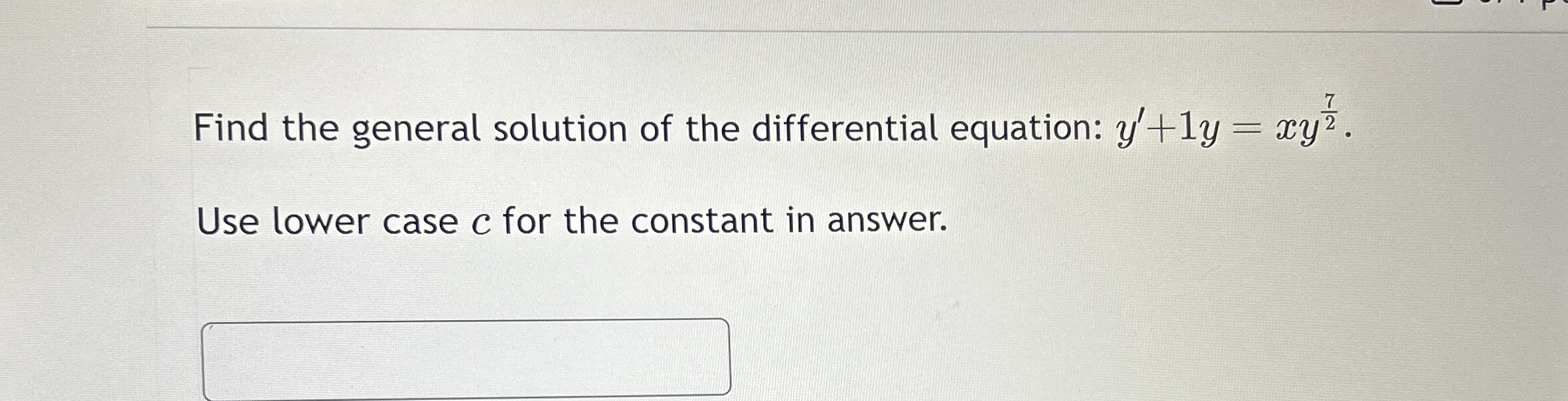 Find the general solution of the differential