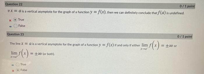 if x = a is vertical asymptote for the graph of a