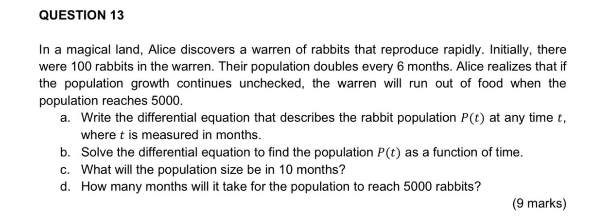 QUESTION 1 3 In a magical land, Alice discovers a