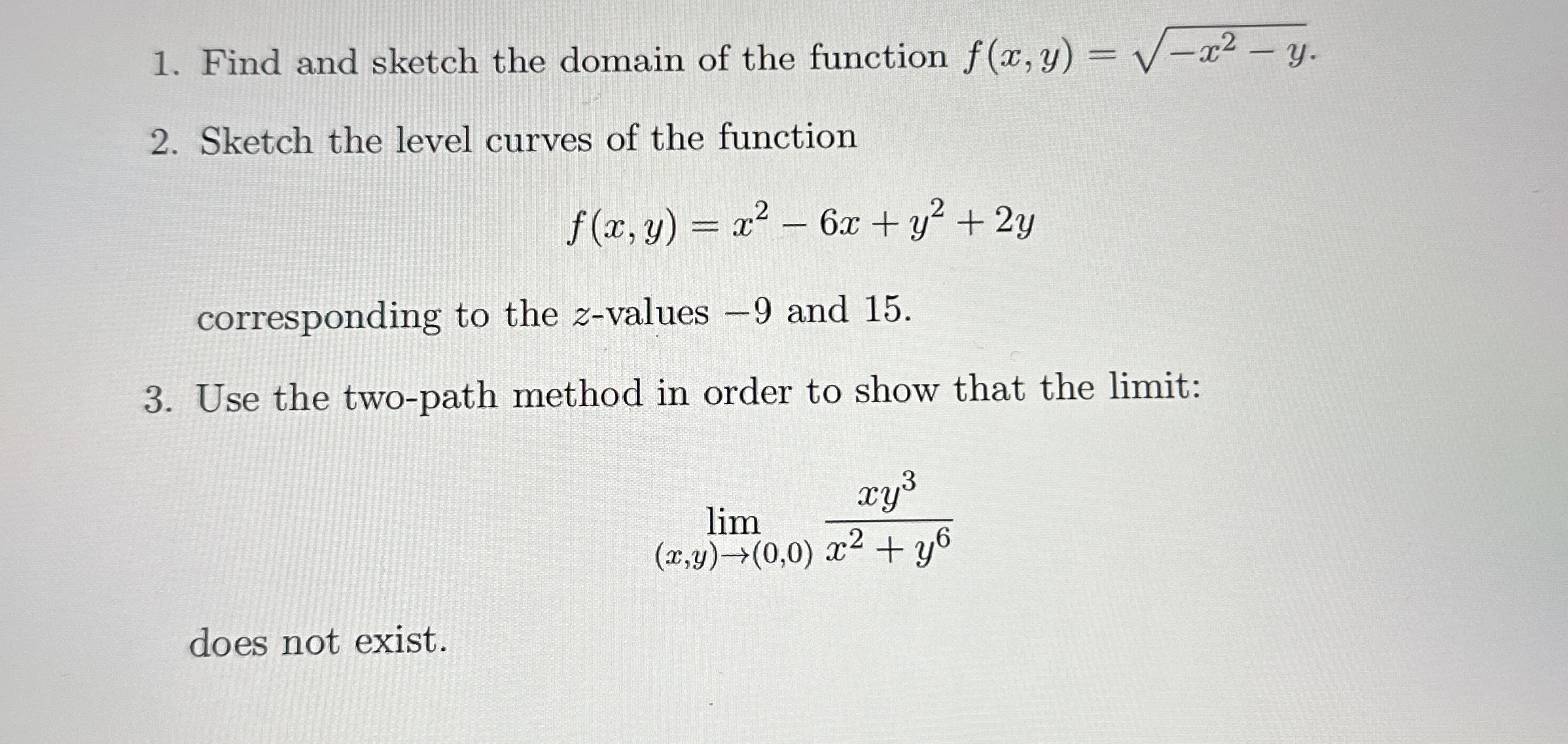 Find and sketch the domain of the function f ( x