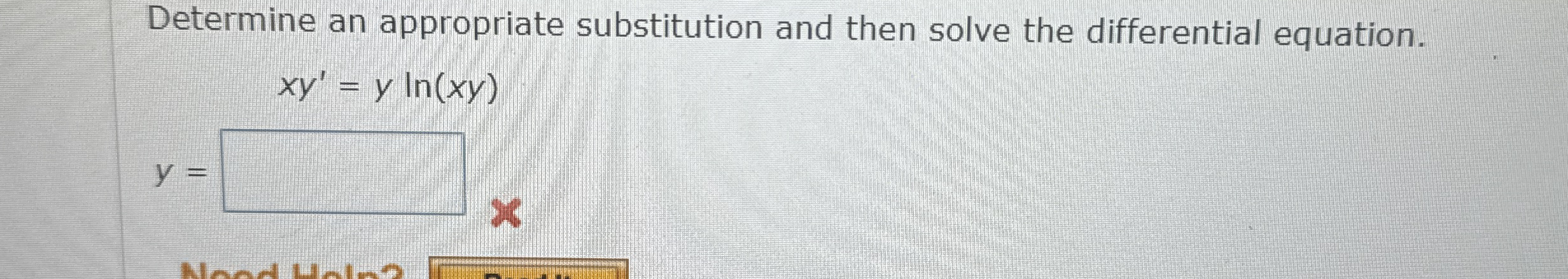 Determine an appropriate substitution and then