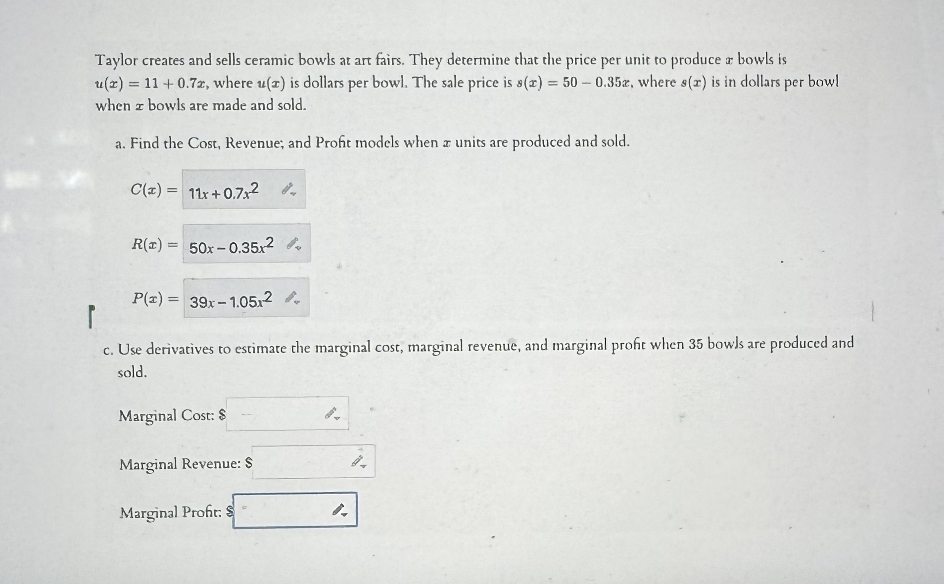 Taylor creates and sells ceramic bowls at art