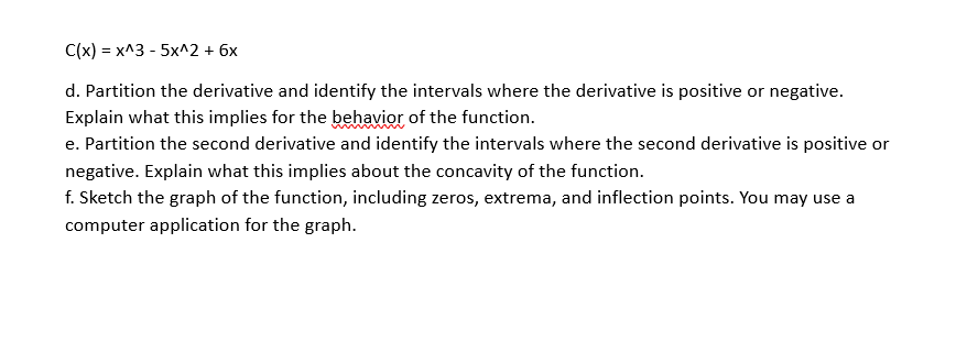 \ [ C ( x ) = x ^ { \ wedge } 3 - 5 x ^ { \ wedge