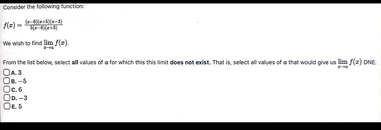 Consider the following function: f ( x ) = ( x -