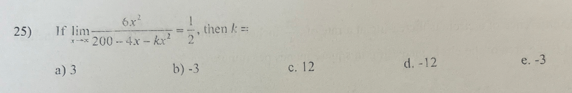 If lim x x 6 x 2 2 0 0 - 4 x - k x 2 = 1 2 , then