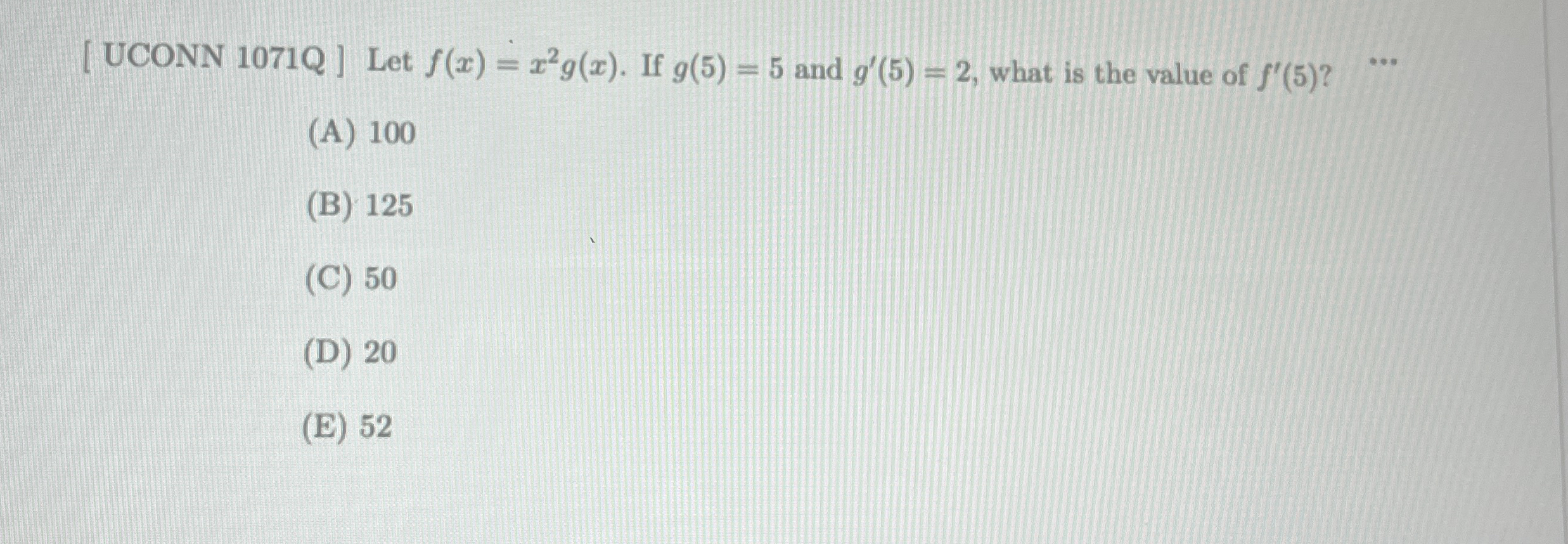[ UCONN 1 0 7 1 Q ] Let f ( x ) = x 2 g ( x ) .