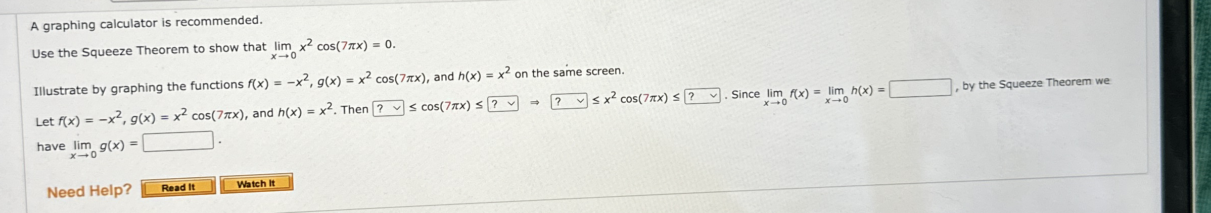 A graphing calculator is recommended. Use the