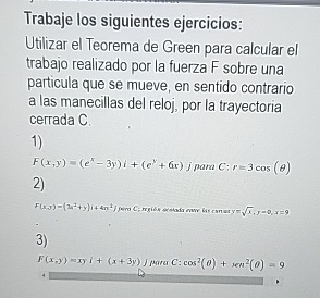 Trabaje los siguientes ejercicios: Utilizar el