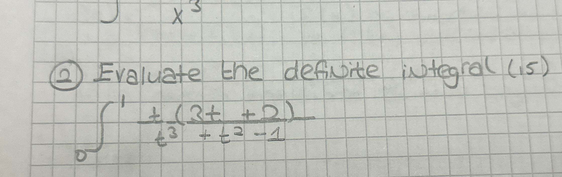 ( 2 ) Evaluate the definite integral ( 1 5 )