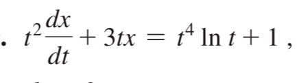 Solve the initial value problem t 2 d x d t + 3 t