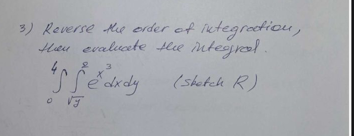 Reverse the order of integration, then evaluate