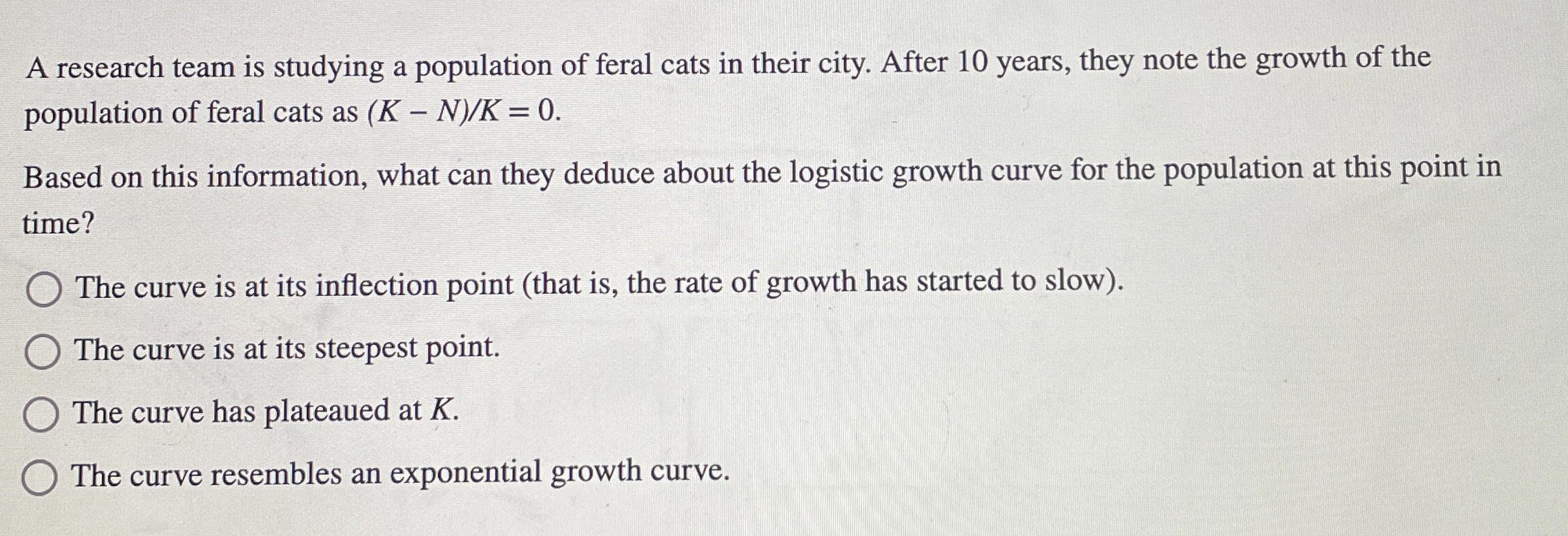A research team is studying a population of feral