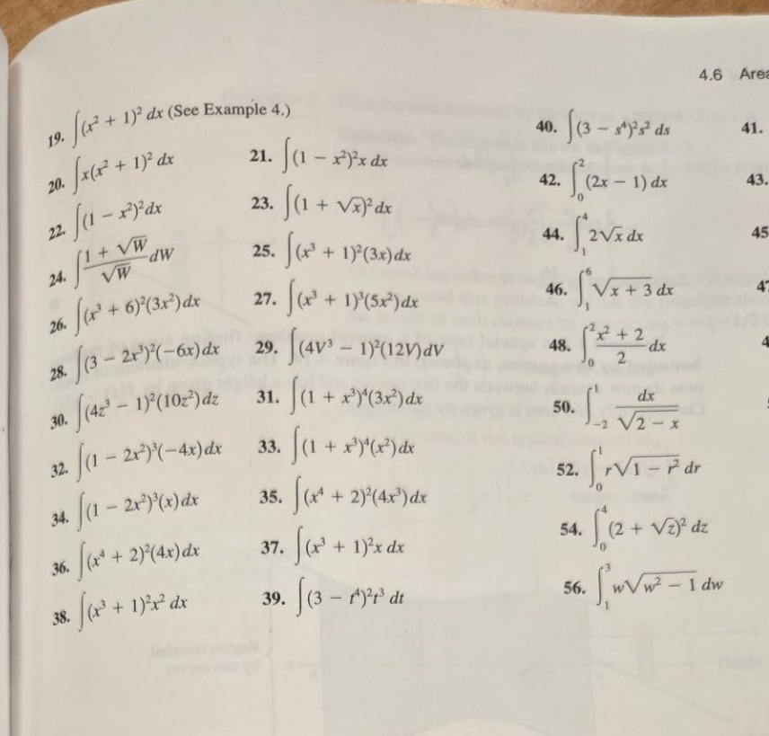 4 . 6 Are 1 9 . ( x 2 + 1 ) 2 d x ( See Example 4