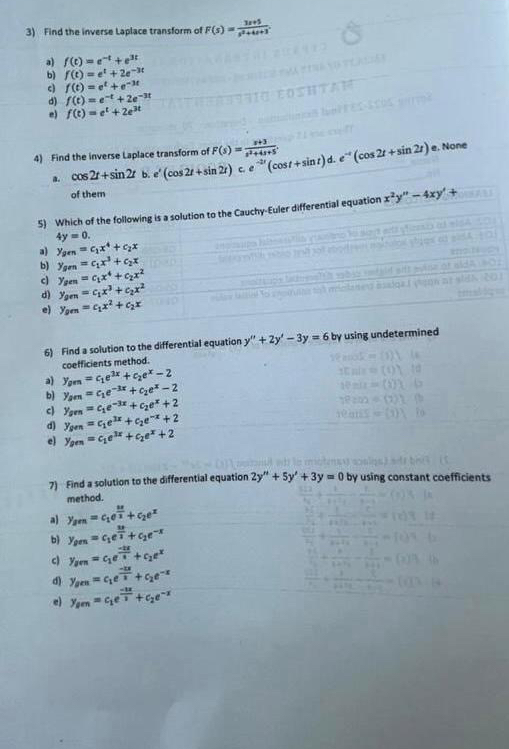 Find the inverse Laplace transform of F ( s ) = 3