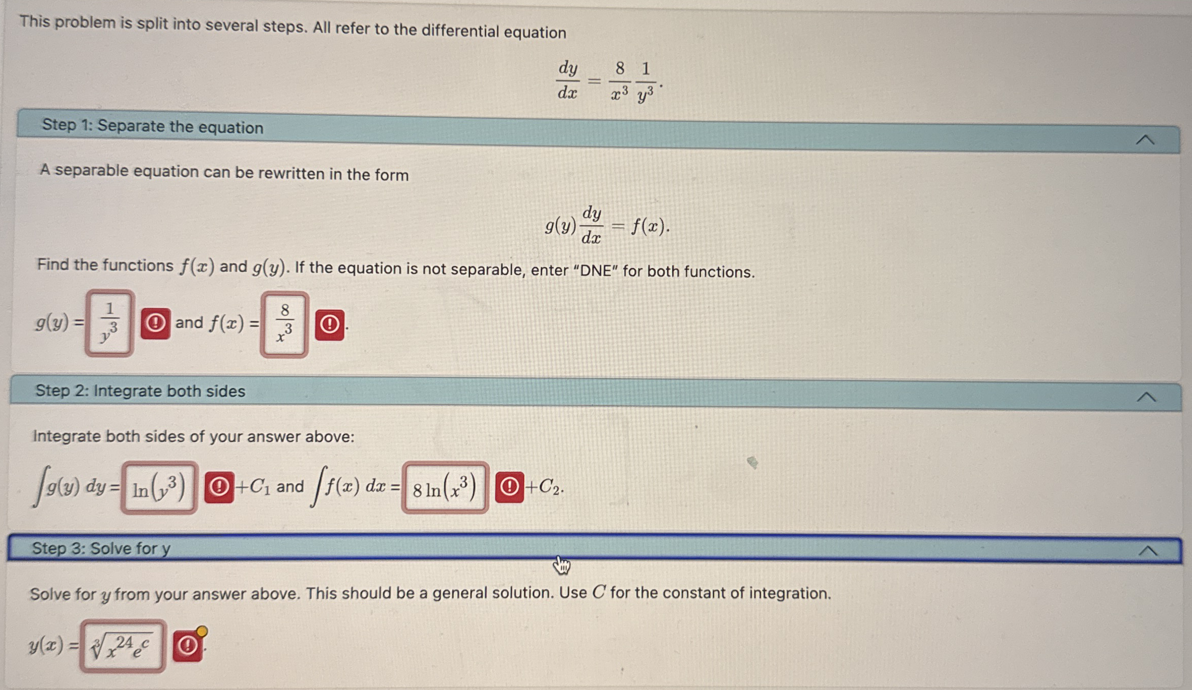 This problem is split into several steps. All