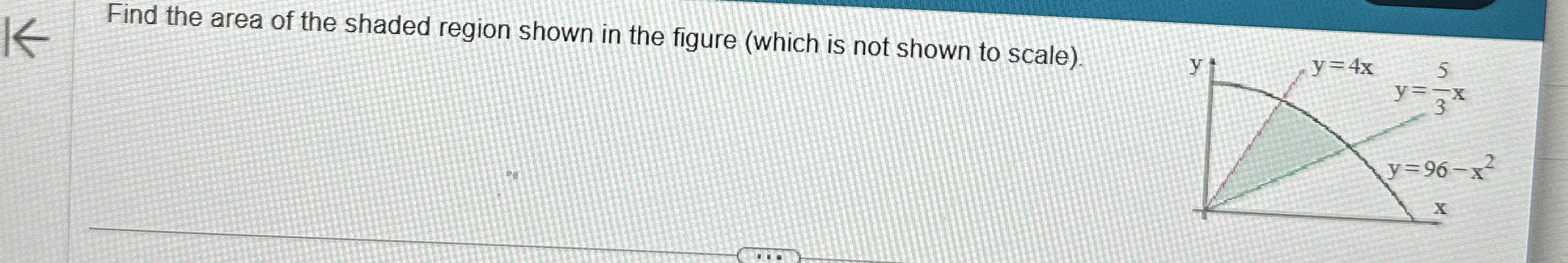 Find the area of the shaded region shown in the