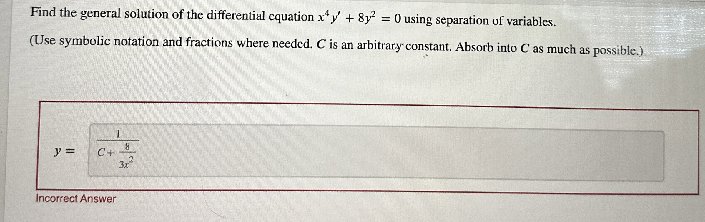 Find the general solution of the differential